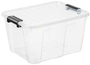 plast team Boîte de rangement HOME BOX, 30 L, transparent