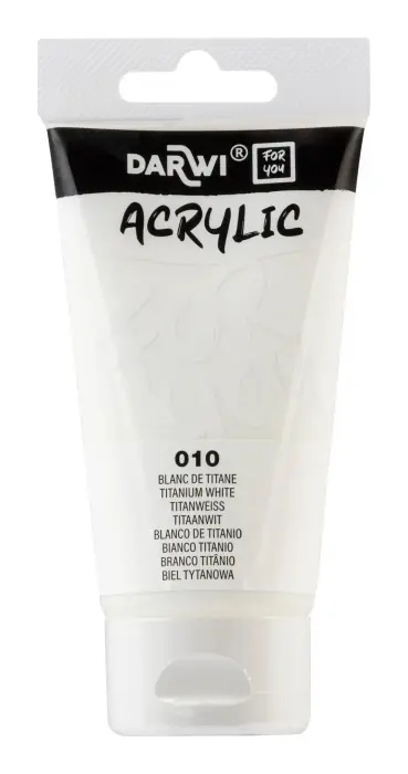 Darwi For You tube de peinture acrylique 75 ml - Blanc de titane