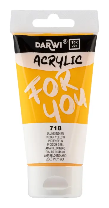 Darwi For You tube de peinture acrylique 75 ml - Jaune indien