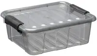 plast team Boîte de rangement HOME BOX, 2L, gris translucide