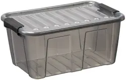 plast team Boîte de rangement HOME BOX, 8L, gris translucide