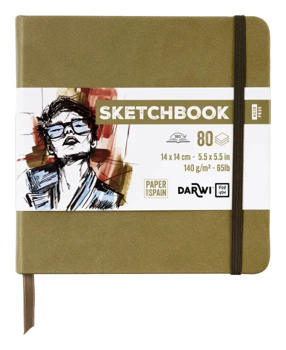 DFY Sketchbook 14x14 80F 140g - Kaki - New