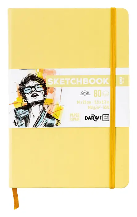 DFY Sketchbook 14x21 80F 140g - Jaune pâle - New