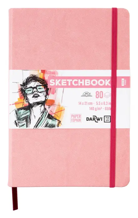 DFY Sketchbook 14x21 80F 140g - Rose pâle - New