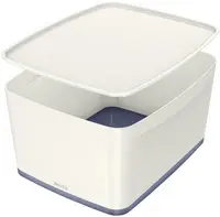 LEITZ Boîte de rangement My Box, 18 litres, blanc / gris