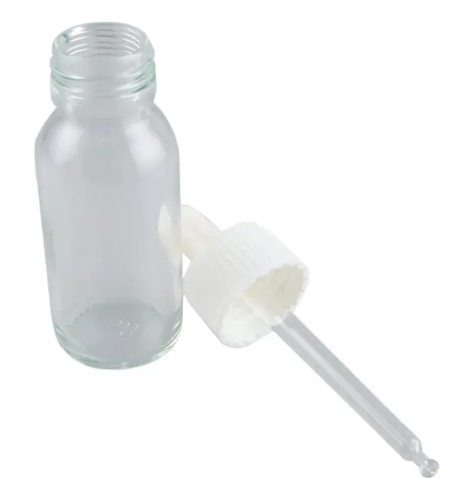 Lot de 2 flacons compte gouttes 60 ml - Transparent
