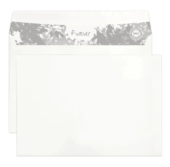 Boite de 500 Enveloppes Evercopy Premium Blanches 100% Recyclé C5-162x229mm - Auto-Adhésives - 80g/m2