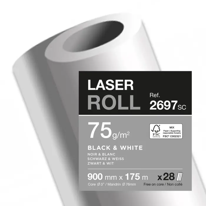 BOX BBX LASER 75G LZ 900mm x 175m - Bristol