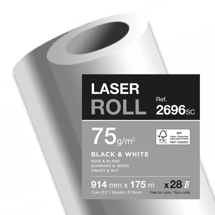 BOX BBX LASER 75G LZ 914mm x 175m - Bristol