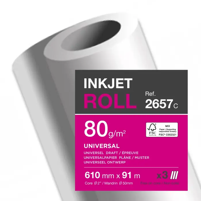 BBX CLAIRJET 400 80G LZ 610 mm x 91m - CJ400 CIE170