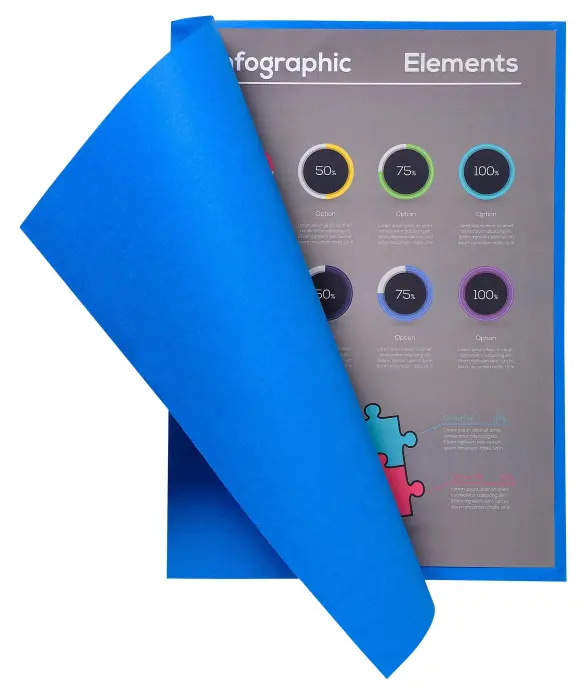 Paquet de 10 chemises FLASH 220 100% recyclé - 24x32cm - Couleurs assorties
