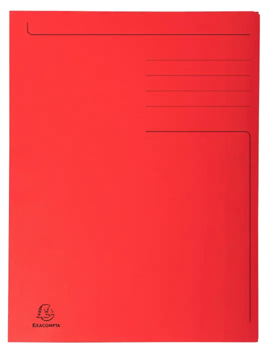 Chemise imprimée 3 rabats Forever® 280gm2 - Folio - Rouge