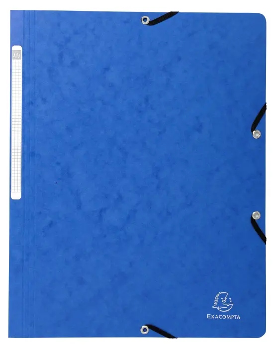 Chemise à élastique sans rabat carte lustrée 355gm2 - A4 - Bleu
