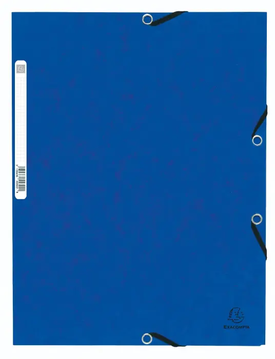 Chemise à élastique 3 rabats carte lustrée 355gm2 - A4 - Couleurs assorties
