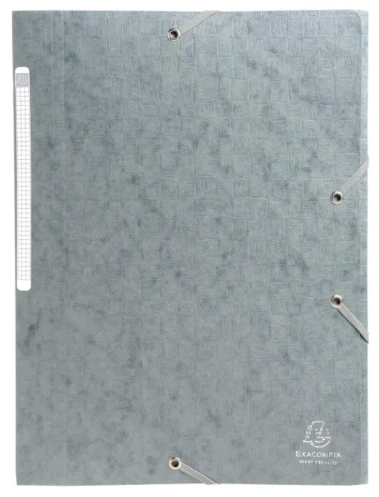 Chemises à élastiques carte lustrée 3 rabats monobloc - Gris