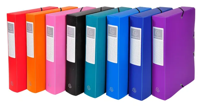 Boite de Classement Exabox Dos 60mm polypropylène 7/10e OPAK - A4 - Couleurs assorties