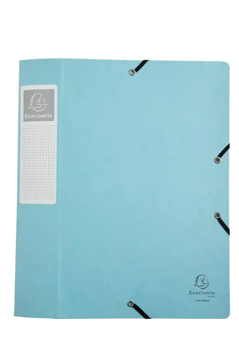 Boite de classement Cartobox livrée à plat Dos 60mm carte lustrée Aquarel - A4 - Couleurs assorties