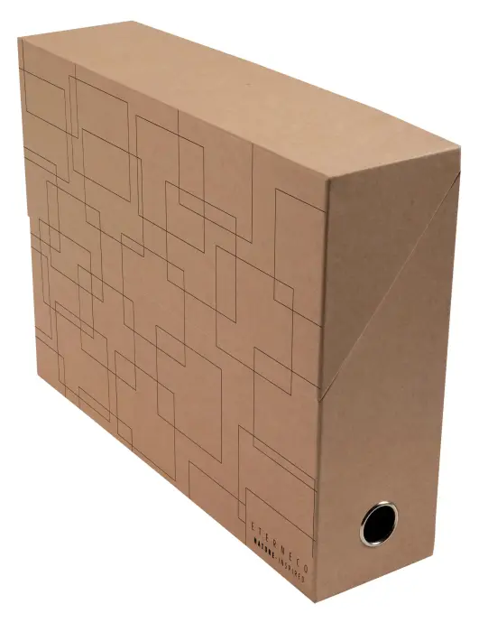 Boite de transfert Eterneco dos 90mm - Brun motifs géométriques
