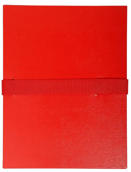 Chemise extensible balacron sans rabat sangle scratch - 24x32cm - Rouge