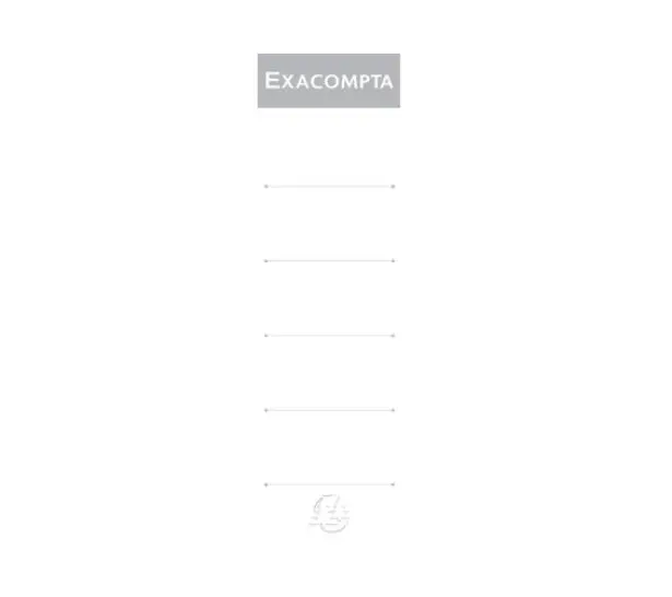 Paquet 10 étiquettes classeur a levier dos de 70mm - Blanc