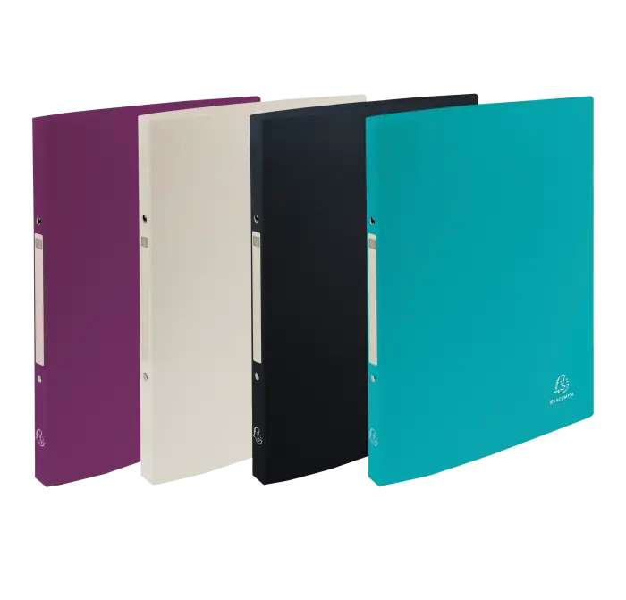 Classeur 2 anneaux 15mm PP recyclé Titane - Couleurs assorties - New