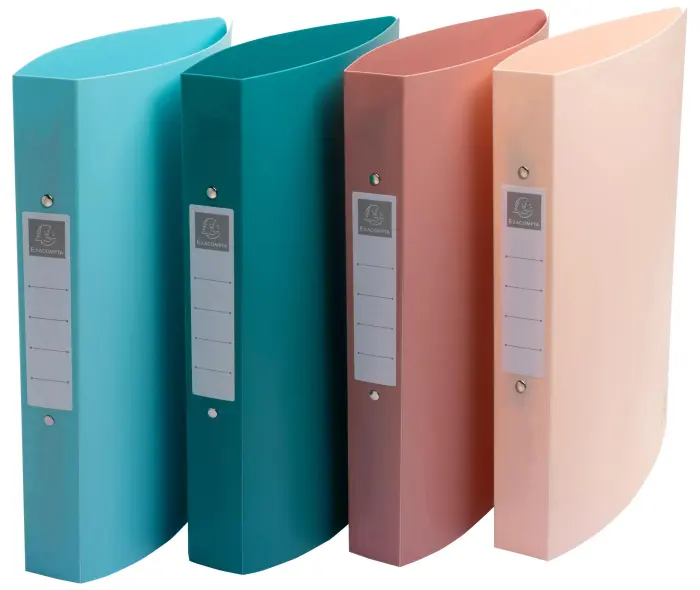 Classeur semi-rigide 2 anneaux PP recyclé Skandi - Couleurs assorties