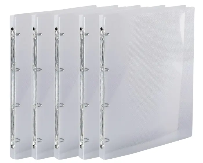 Classeur 4 anneaux 15 mm polypropylène Crystal - A4 - Cristal