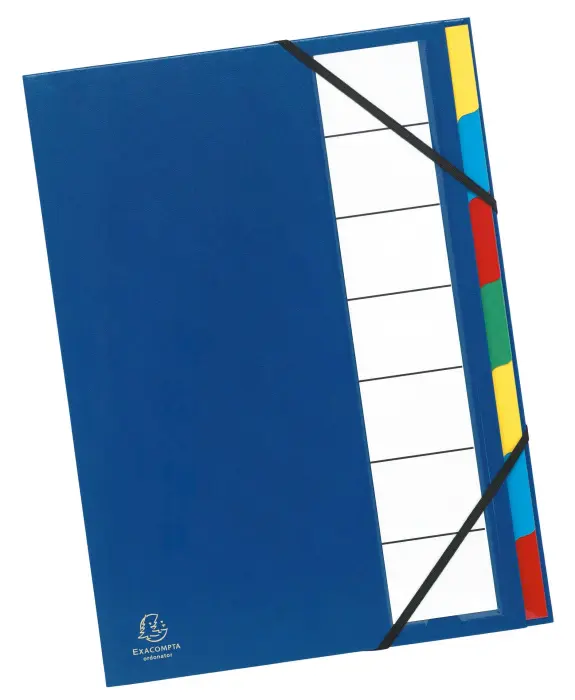 Trieur rigide ordonator dos extensible 7 compartiments noir - Couleurs assorties