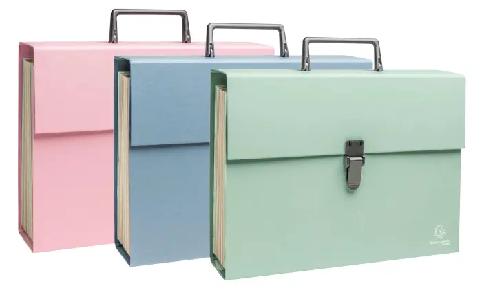 Trieur familial à poignée recyclé AutentiK - 18 compartiments - Couleurs assorties