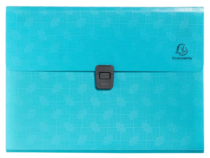 Trieur valisette 13 compartiments PP recyclé Pop'N Co - Cyan