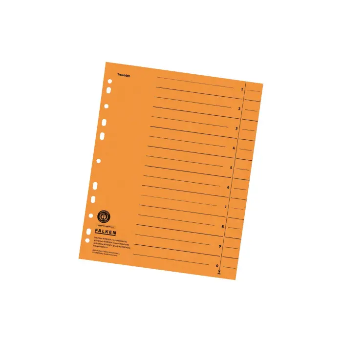 Intercalaires en carte recyclée - Paquet de 100 - Orange