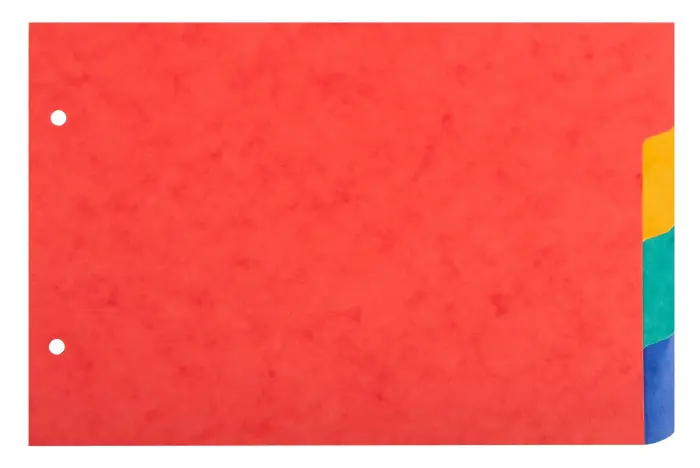 Intercalaires pour fiches bristol carte lustrée 225g/m2 4 positions - A5 148x210mm - Couleurs assorties