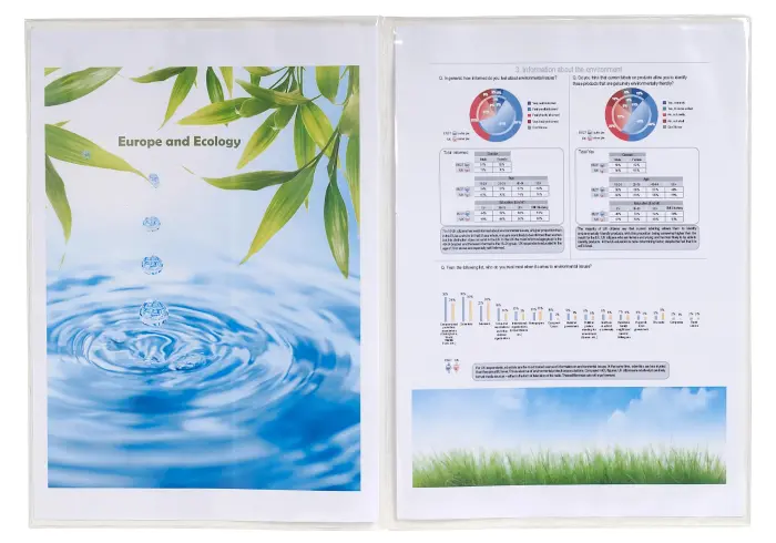 Sachet de 10 étuis de protection doubles polypropylène 12/100e - A4 - Cristal