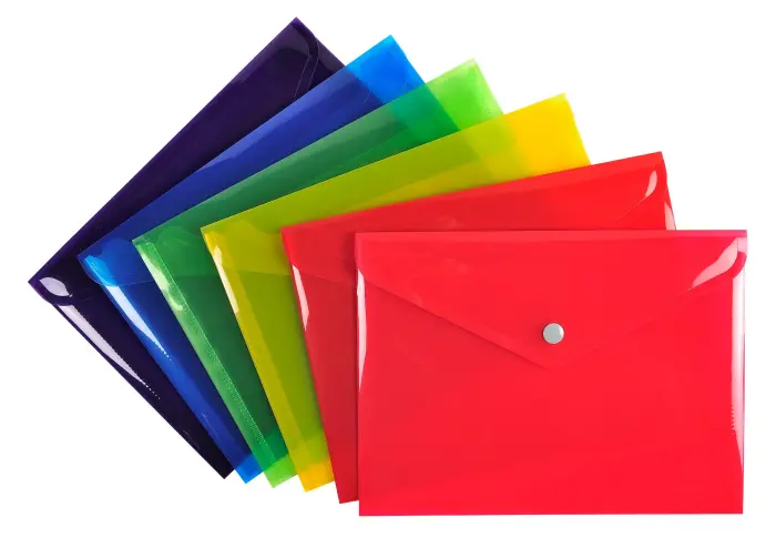Pochette pression Iderama en polypropylène - Couleurs assorties