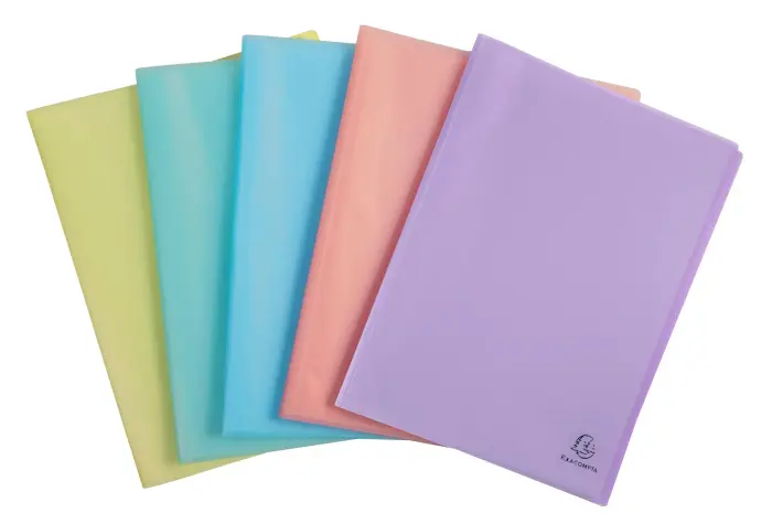 Protège-documents en polypropylène semi rigide Chromaline Pastel 100 vues - A4 - Couleurs assorties