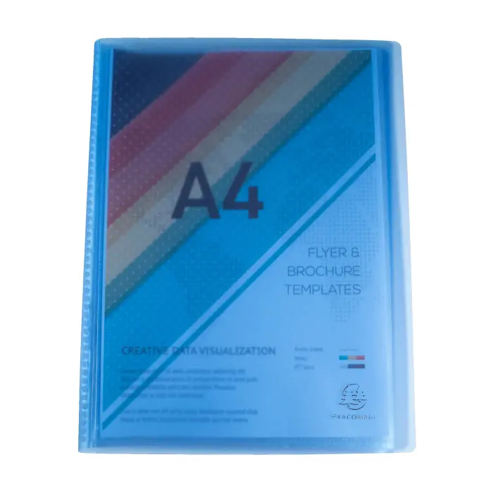 Protège-documents en polypropylène semi rigide Chromaline 120 vues - A4 - Couleurs assorties