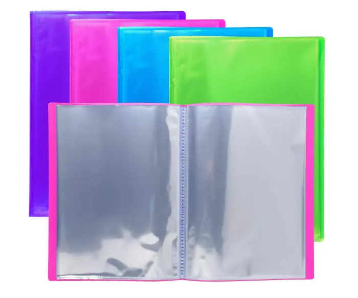Protège-documents en polypropylène semi rigide IDERAMA PP 60 vues - A4 - Couleurs assorties