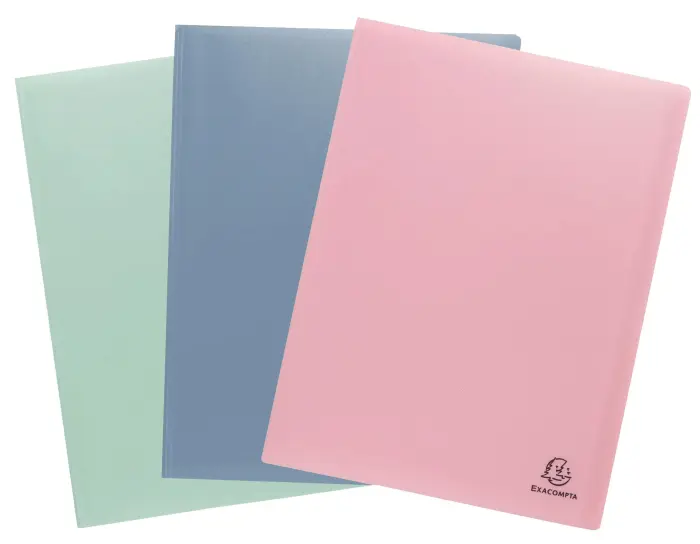 Protège-documents semi-rigide en PP recyclé AutentiK - 40 vues - Couleurs assorties