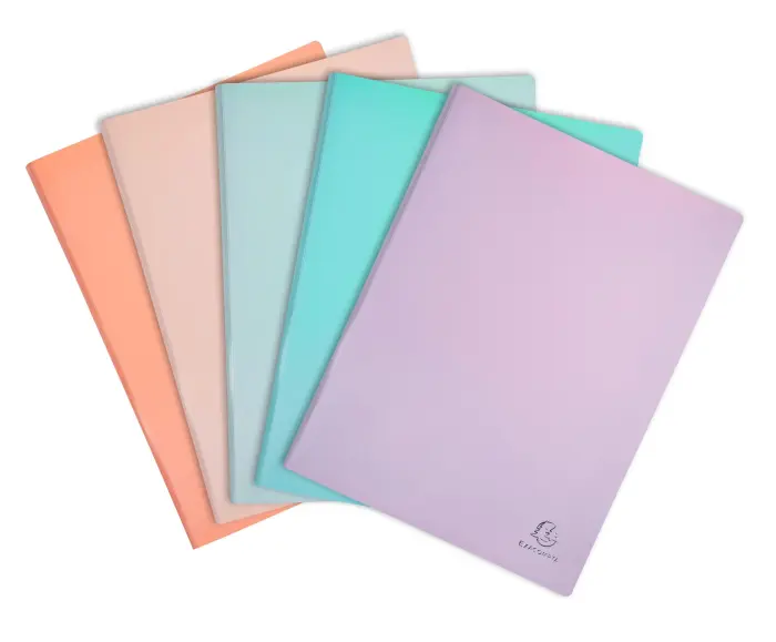 Protège-documents en polypropylène semi-rigide Aquarel PP 60 vues - A4 - Couleurs assorties
