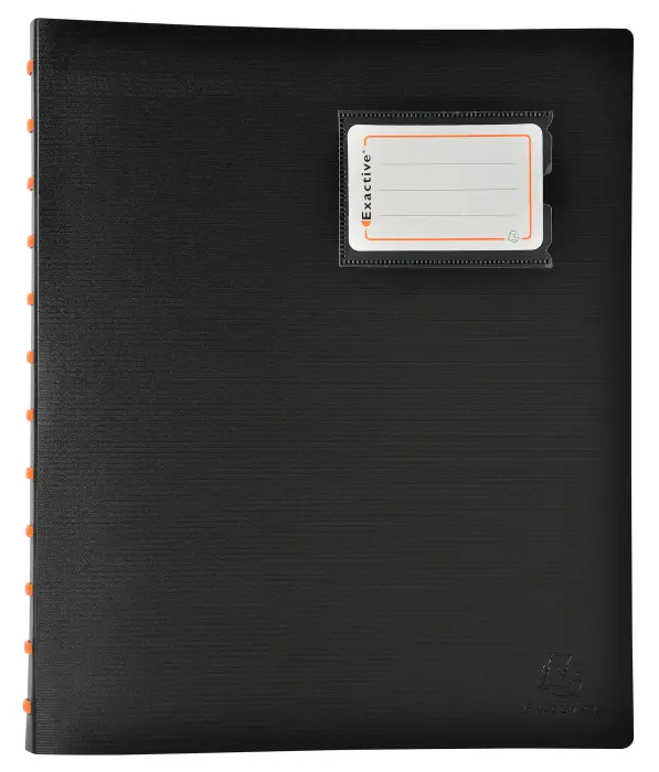 Protège-documents à anneaux avec pochettes détachables - 60 vues Exactive - A4 - Noir