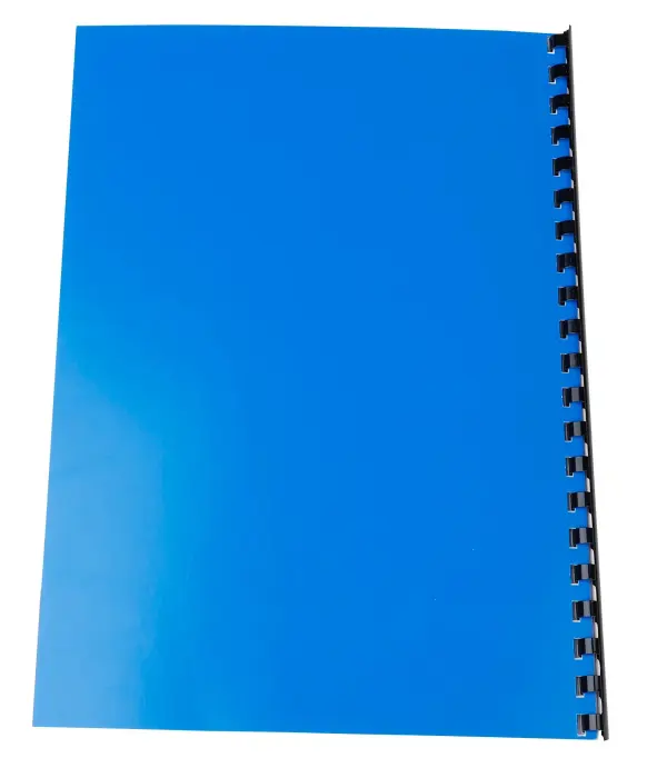 Paquet de 100 couvertures Chromées pour reliure A4 - Bleu
