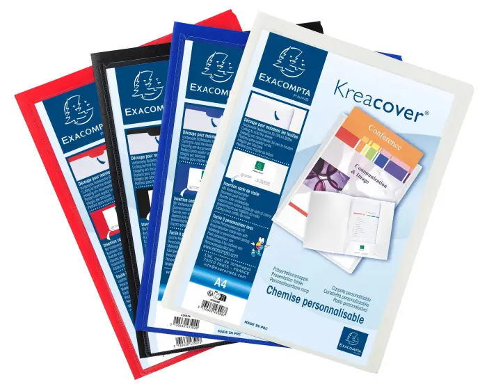 Chemise de présentation polypropylène souple Krea Cover - A4 - Couleurs assorties