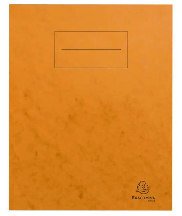 Protège cahier carte lustrée 225g - 17x22 cm - Orange