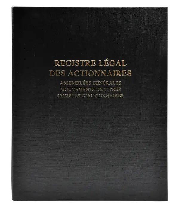 Registre des actionnaires 100 feuillets - Noir
