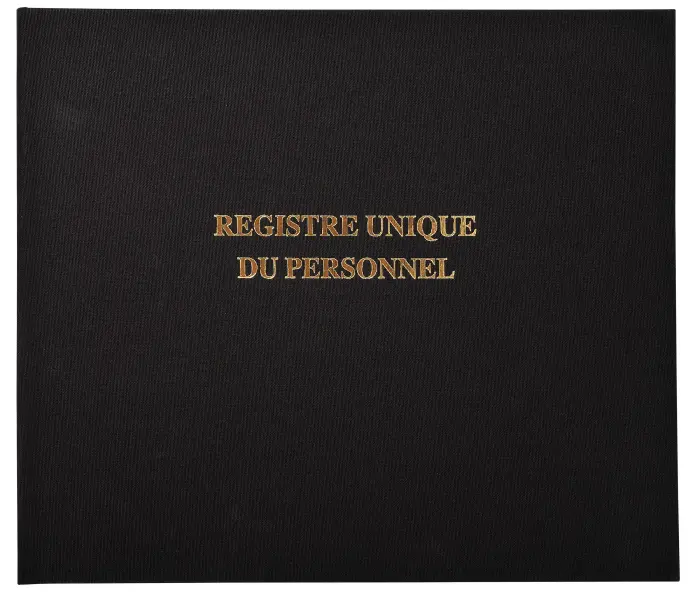 Registre 27x32cm - Registre unique du personnel (salariés et stagiaires) - 100 pages