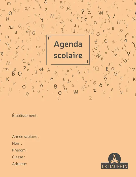 L'agenda scolaire de l'élève, 170X220, 39 semaines, 72 pages