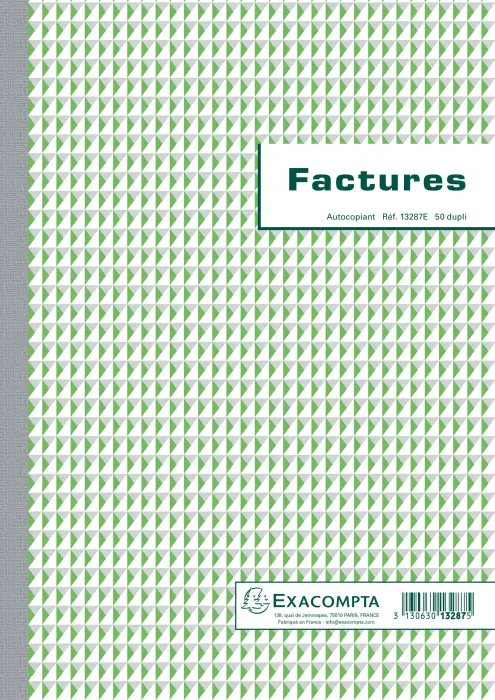 Manifold Factures 29,7x21cm 50 feuillets dupli autocopiants