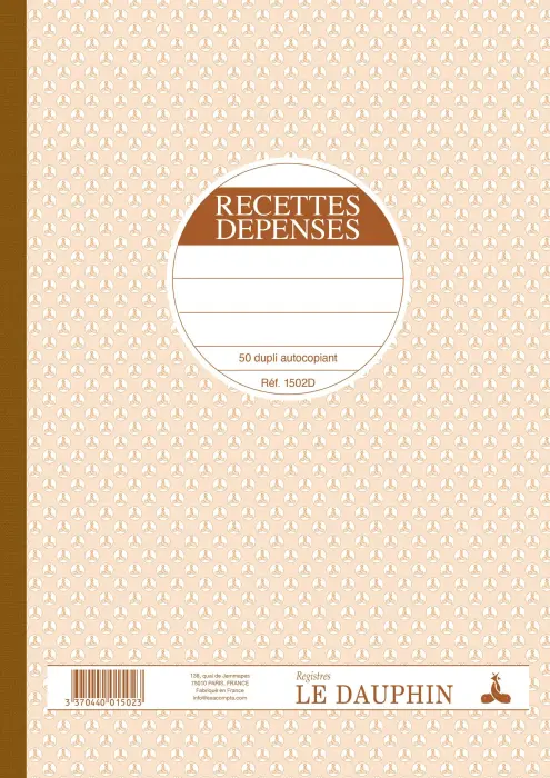 Manifold autocopiant 297X210 Recettes Dépenses 50 dupli - Avoine
