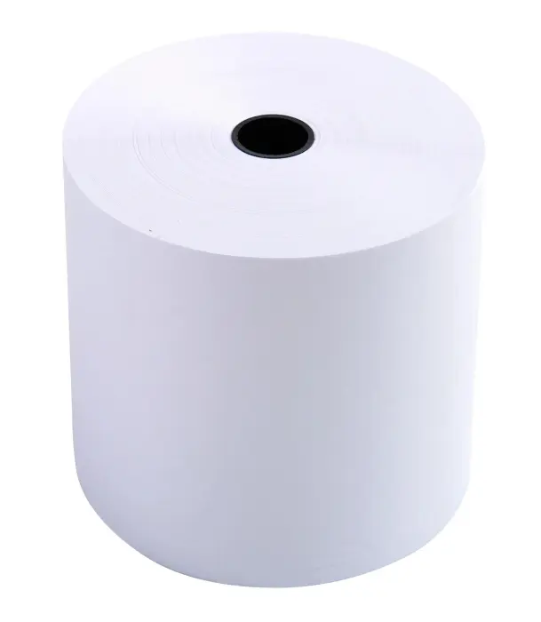 Bobine pour tickets de caisse 76x80 mm - 1 pli offset extra-blanc 60g/m2. - Blanc