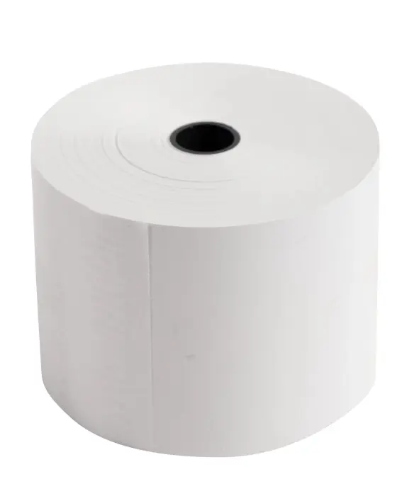 Bobine pour caisse et balance 57x80mm - 76m - 1 pli thermique 55g/m2. - Blanc